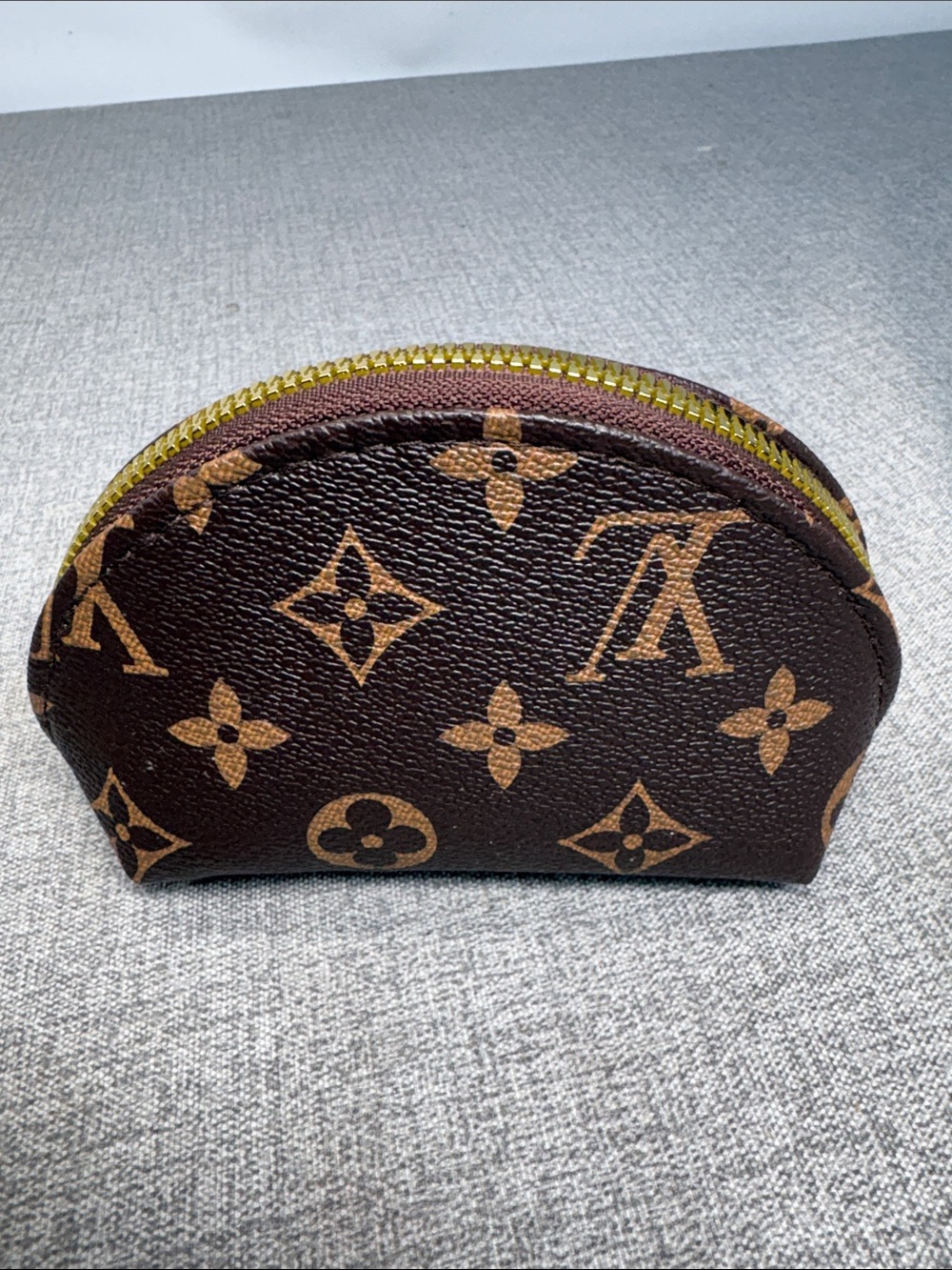 Louis Vuitton Monogram Canvas Coin Pouch in Brown and Tan 5”
